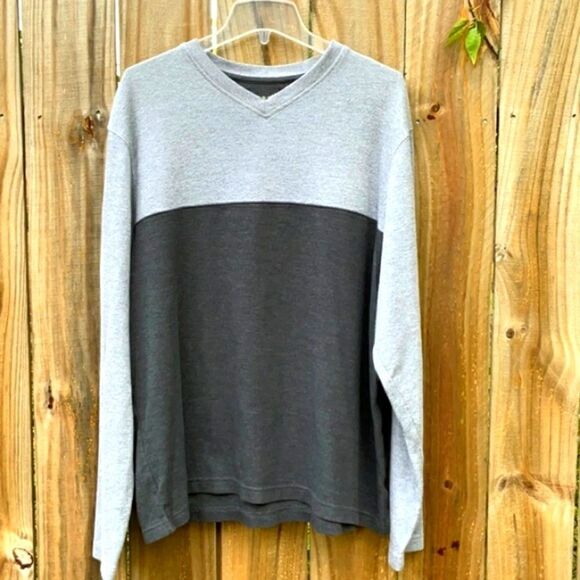 Take 50% OFF-Faded Glory Men’s V-Neck Pullover Sweater Gray And Black, Size- 2XL - Picture 1 of 5